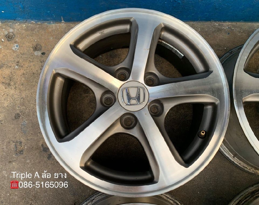 ล้อแม็ก 5รู114 Honda Civic FD ขอบ 15 สีเทาหน้าเงา สภาพดี