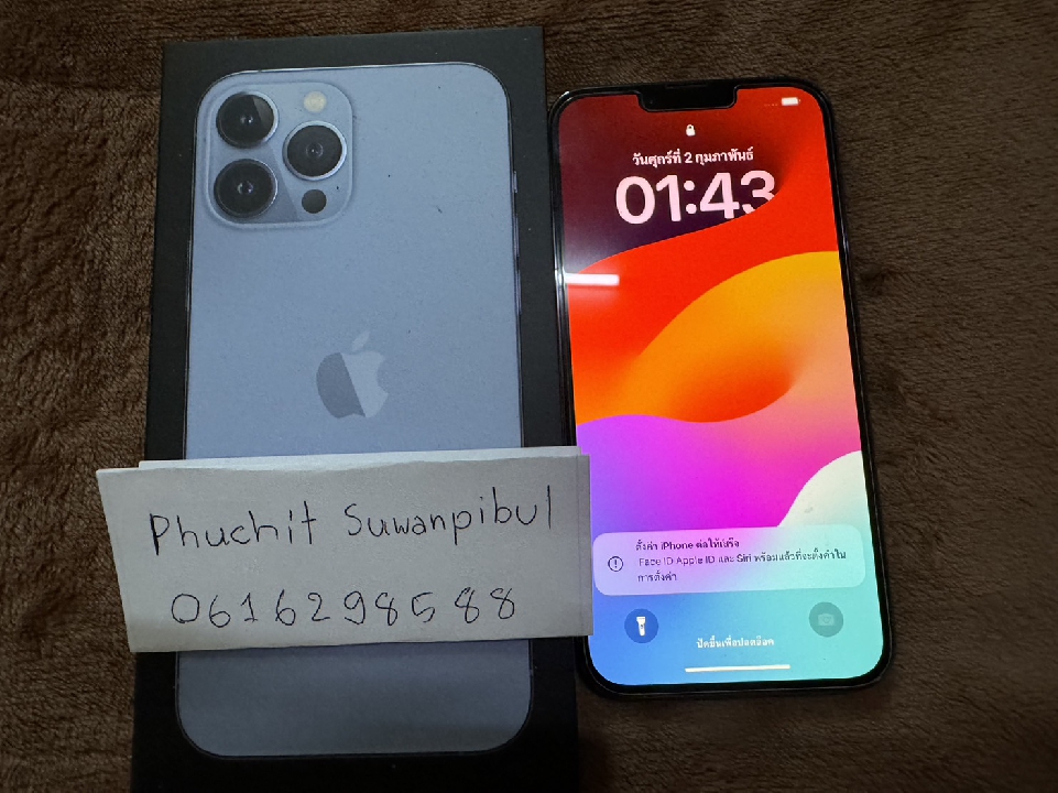 IPhone 13 Pro Max : 256gb สี Sierra blue เครื่องศูนย์ไทย