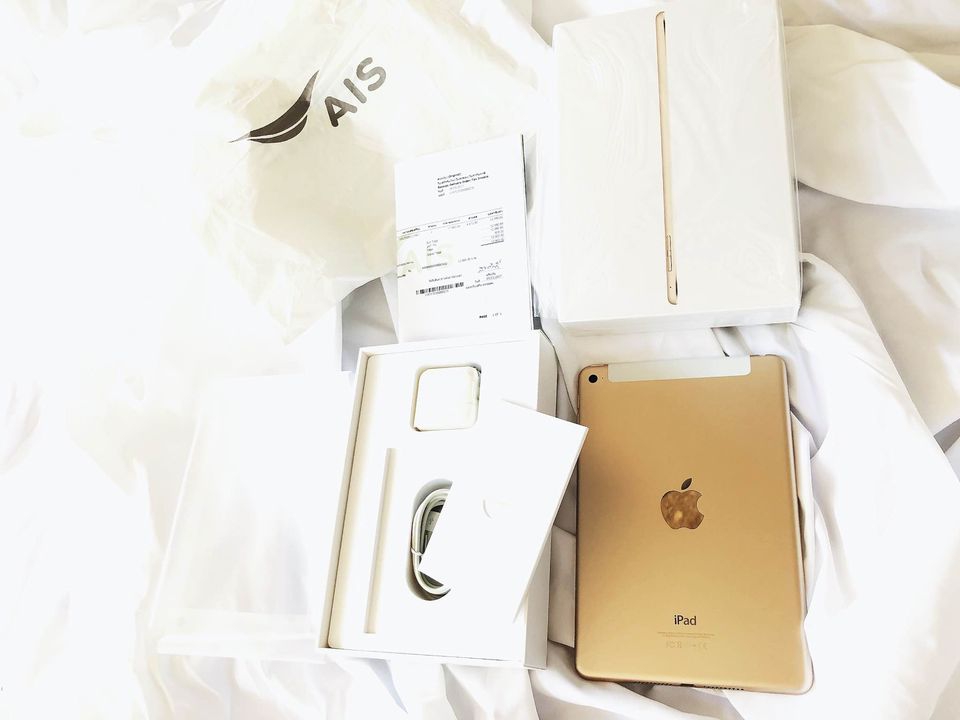 ขายipad mini4 wifi+cellular 32gb สีทอง เครื่องศูนย์ ais อุปกรณ์ครบ