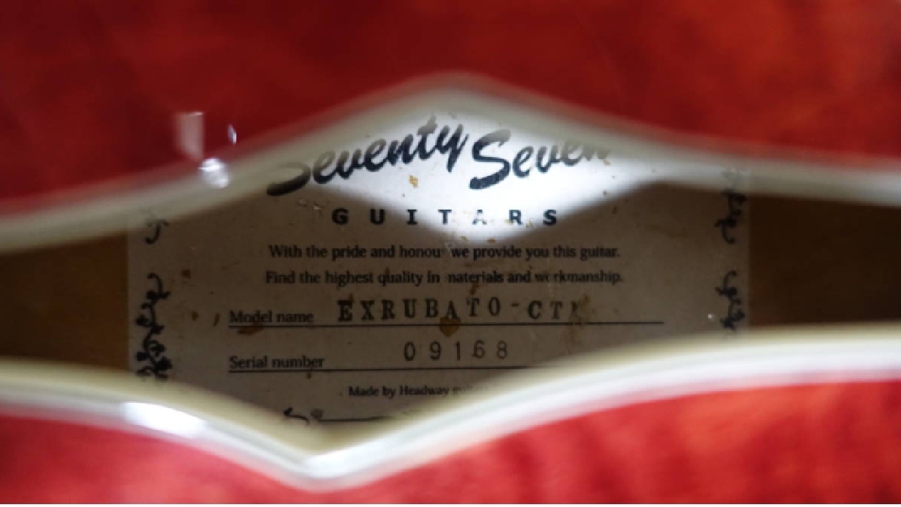 Seventy Seven EXRUBATO CTM pure made in Japan semi-aco 355 สีแดง
