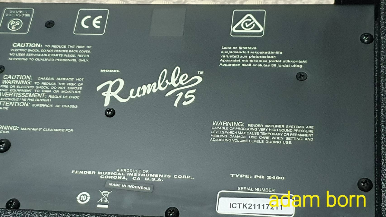 **ขายครับผม! แอมป์เบส Fender Rumble15 เหมือนใหม่ครับ **