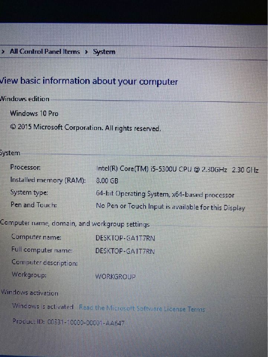 Lenovo E40 core i5 gen 5 การ์ดจอแยก 2 GB แรม 8 GB จอ 14 นิ้ว โน๊ตบุ๊คมือสอง พร้อมใช้งาน