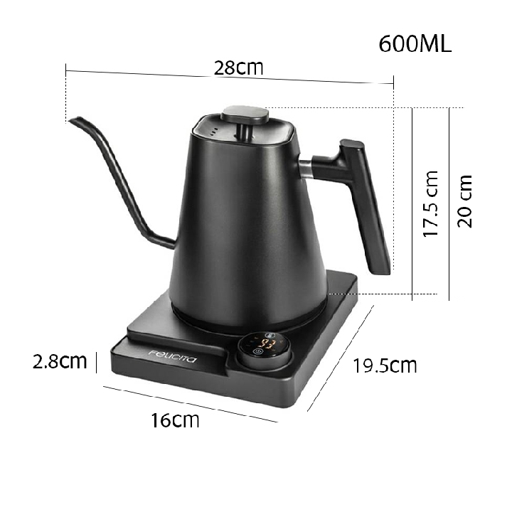 กาดริป Felicita Square 600ml น้ำร้อนเร็ว 1200W.