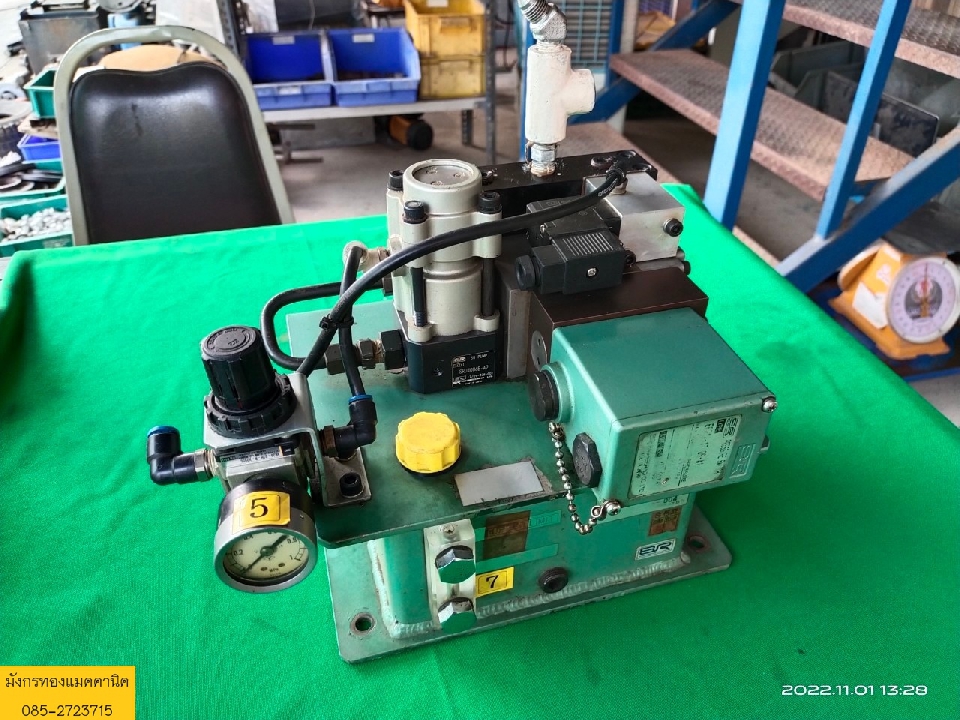 Hi-lock Unit รุ่น PR1-KY5-FP19-05 ชุดจ่ายกำลังไฮดรอลิกด้วยระบบลม ขนาด 23x20x20 ซม. อุปกรณ์ตามภาพ ไม่