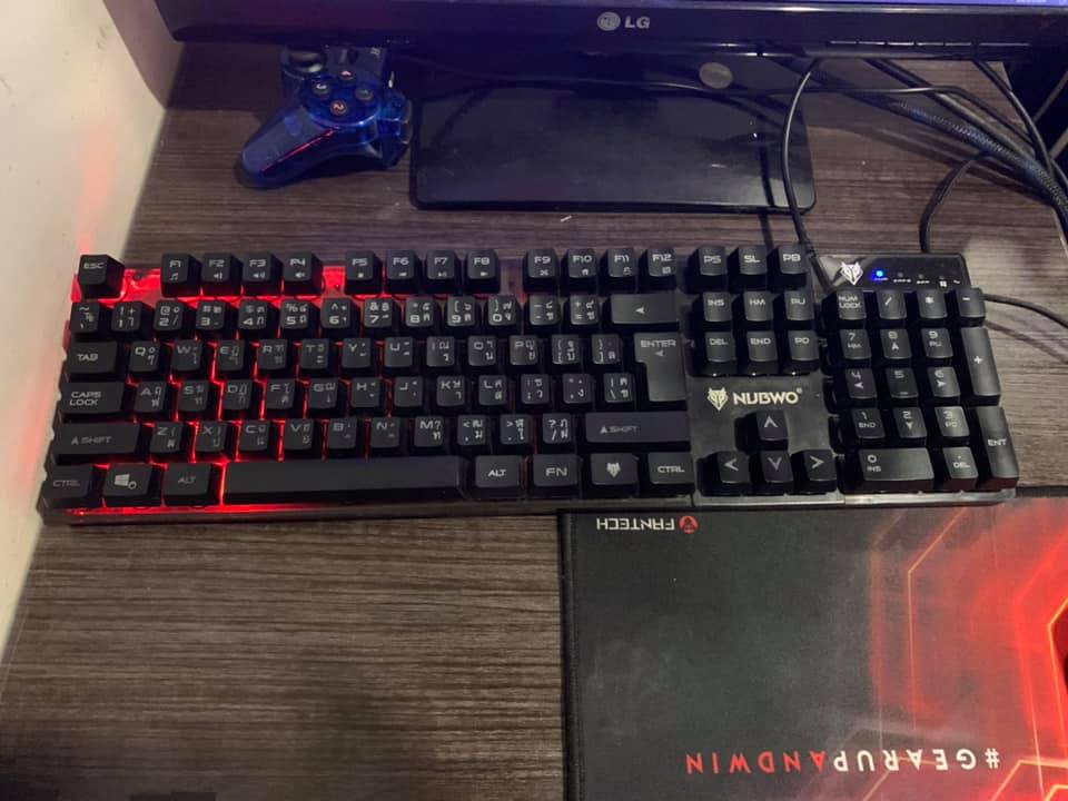 คีย์บอร์ดเกมมิ่ง NUBWO NK18 Savage Gaming Keyboard Black คีย์บอร์ดเกมมิ่ง เปลี่ยนไฟได้ 9 โหมด