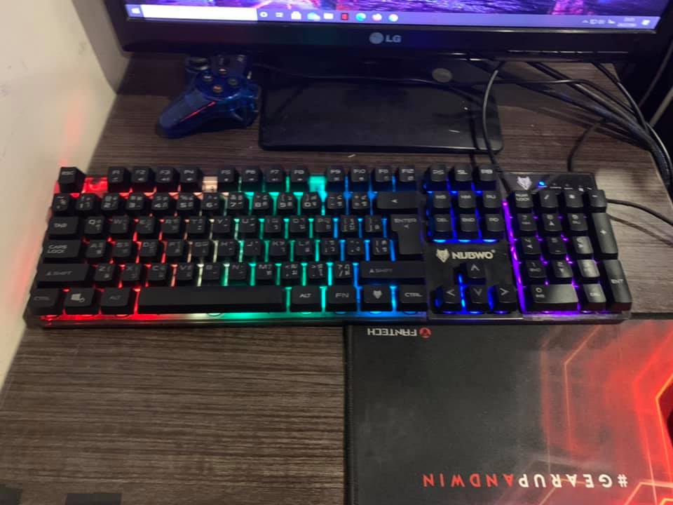 คีย์บอร์ดเกมมิ่ง NUBWO NK18 Savage Gaming Keyboard Black คีย์บอร์ดเกมมิ่ง เปลี่ยนไฟได้ 9 โหมด