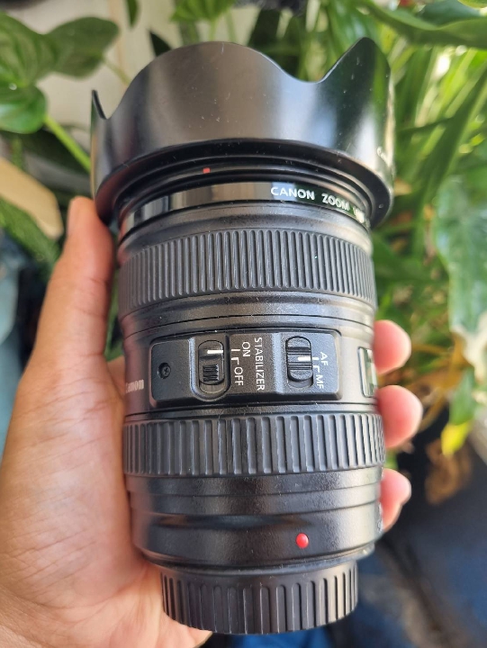 เลนส์ CANON 24-105mm F4L รหัสUW ขอบแดงหลุดออก ระบบปกติ