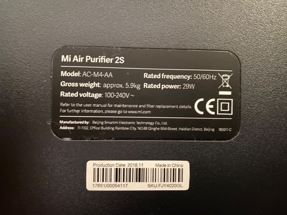Mi Air Pufifier 2S
