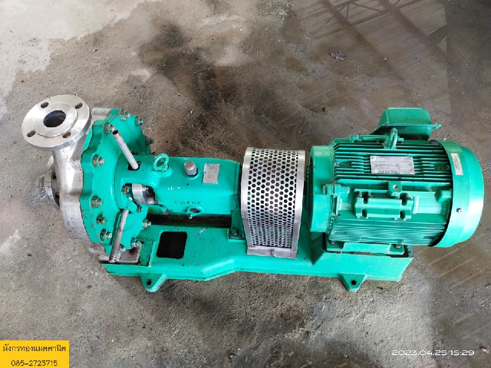 ปั๊มน้ำ EBARA มอเตอร์ขนาด 10 แรง ใช้ไฟสามเฟส 380V หัวปั๊มสแตนเลส ท่อน้ำเข้า 3 นิ้ว ออก 2 นิ้ว ส่งส