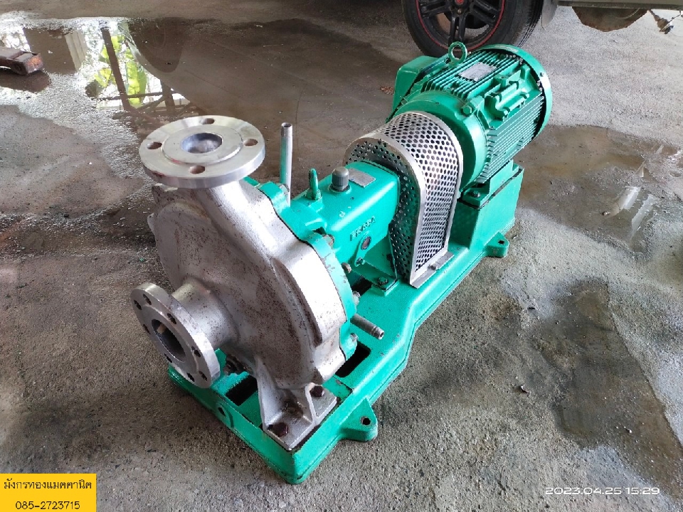 ปั๊มน้ำ EBARA มอเตอร์ขนาด 10 แรง ใช้ไฟสามเฟส 380V หัวปั๊มสแตนเลส ท่อน้ำเข้า 3 นิ้ว ออก 2 นิ้ว ส่งส