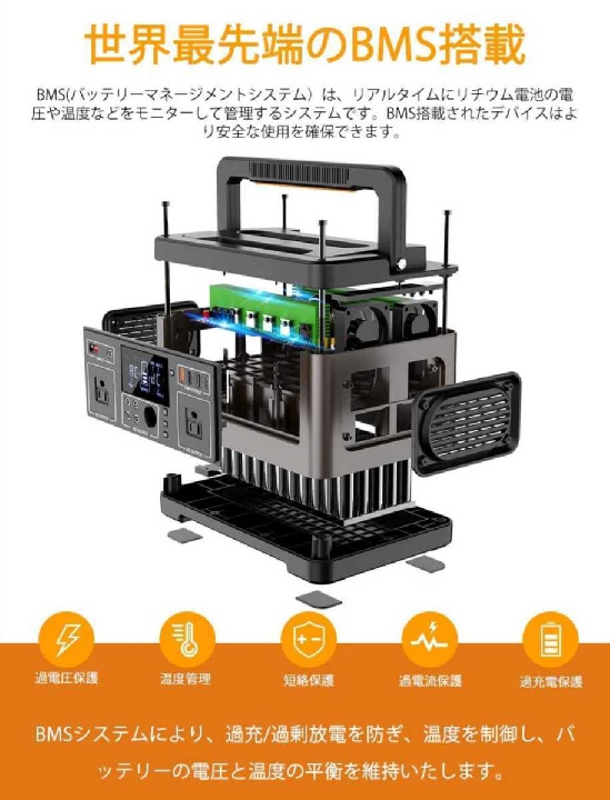 แบตเตอรี่แบบพกพา Pure sinusoidal ความจุขนาดใหญ่ 140400mAh / 520Wh
