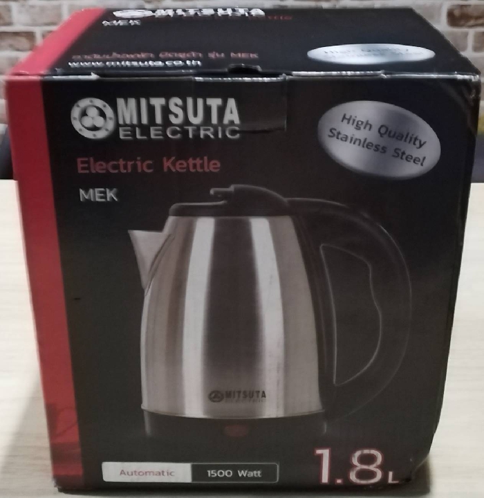 ขายกาต้มน้ำร้อนไฟฟ้ายี่ห้อ MITSUTA รุ่น MEK181 ขนาด 1.8 ลิตร สินค้าใหม่