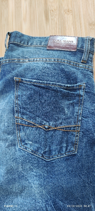 ขาย 480b กางเกง jeans zara ผ้า เนื้อบาง ใส่สบาย เนื้อผ้าผสม สเปนเด็ก มีความยืดหยุ่น เป็นกระดุม