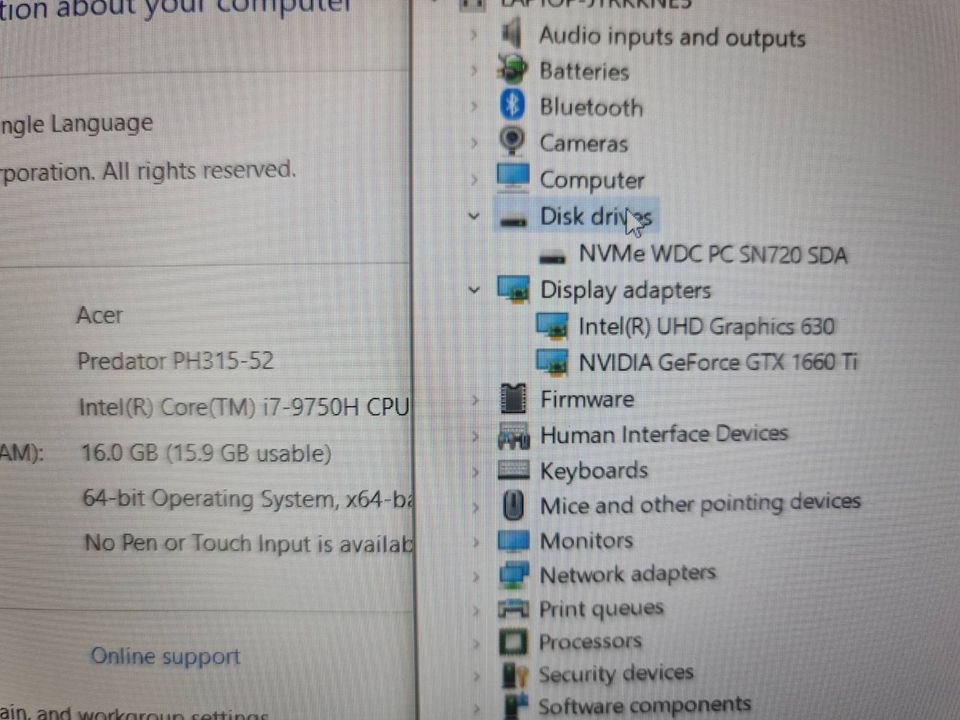 Acer Predator Helios 300