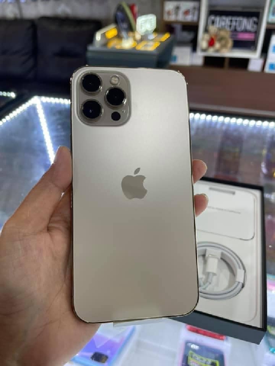 ผ่อนไปใช้ไป วางดาวน์รับเครื่อง iPhone 12 Pro Max 128สีทอง แบต100% เครื่องศูนย์ไทย(TH)ประกัน