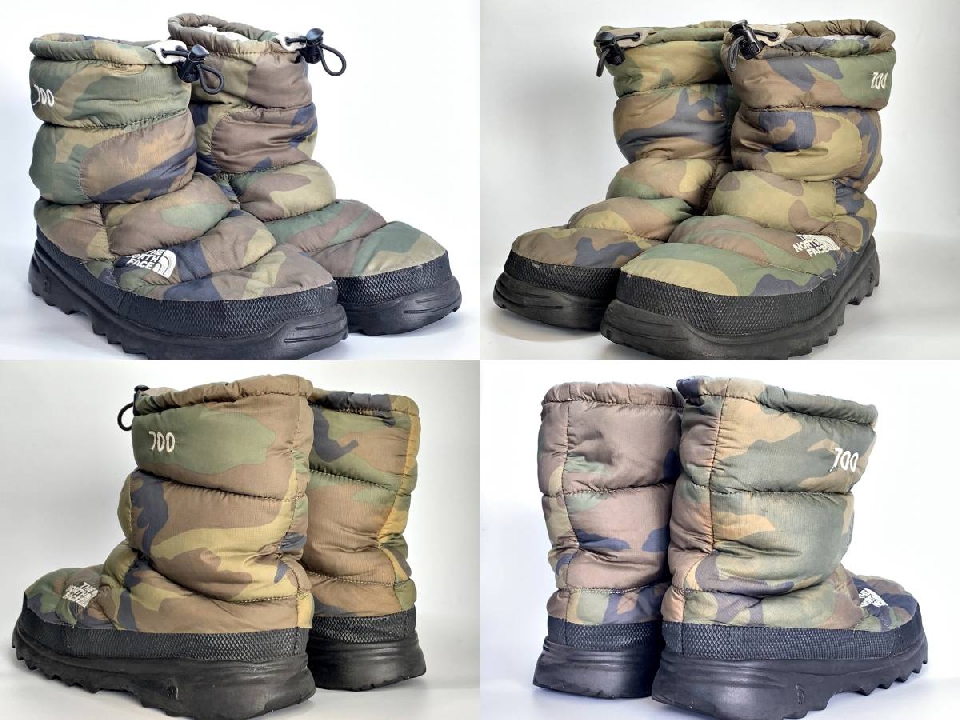 THE NORTH FACE The North Face 27 ซม. Nupsi Snow รองเท้าผู้ชายลายพรางรองเท้าบูทหนังแท้หนังสกีรองเท้าหนัง