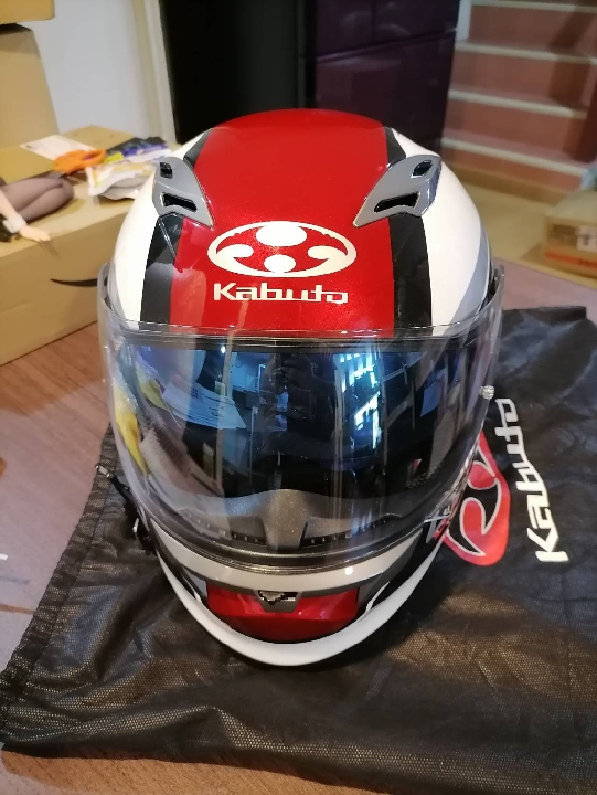 หมวกกันน๊อค Kabuto Kamui II แร่ไอเทม แดง-ขาว