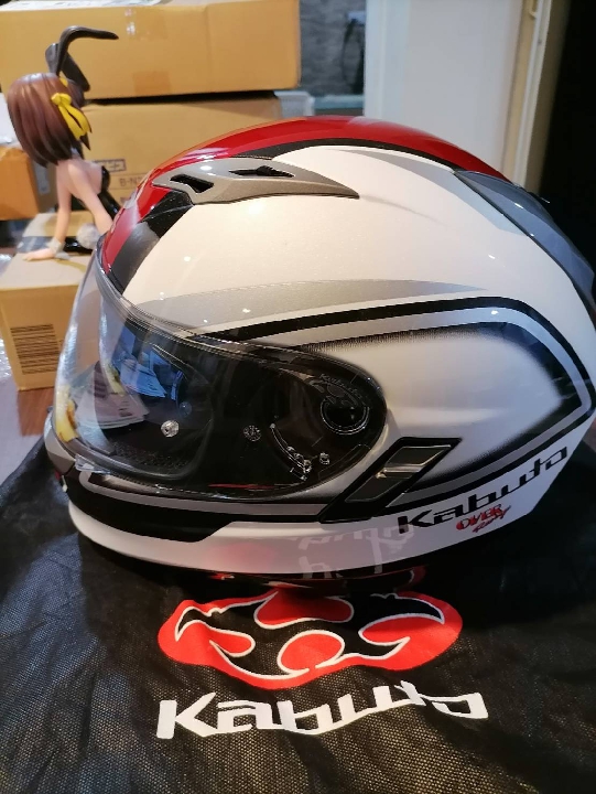 หมวกกันน๊อค Kabuto Kamui II แร่ไอเทม แดง-ขาว