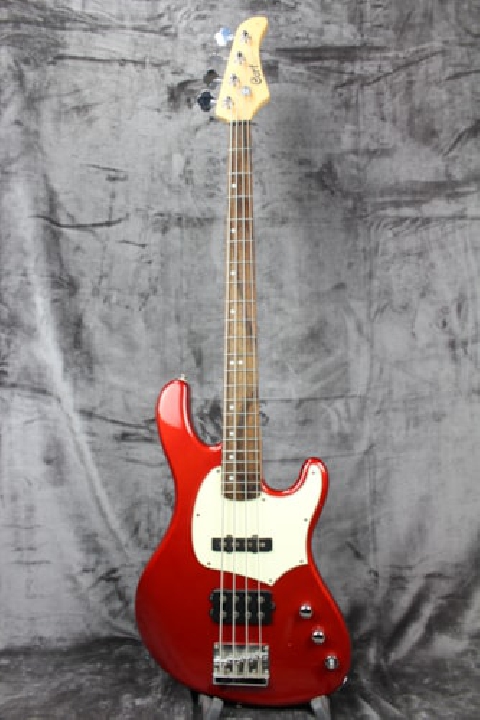 กีต้าร์เบสไฟฟ้า Cort G series GB34A Candy Apple Red