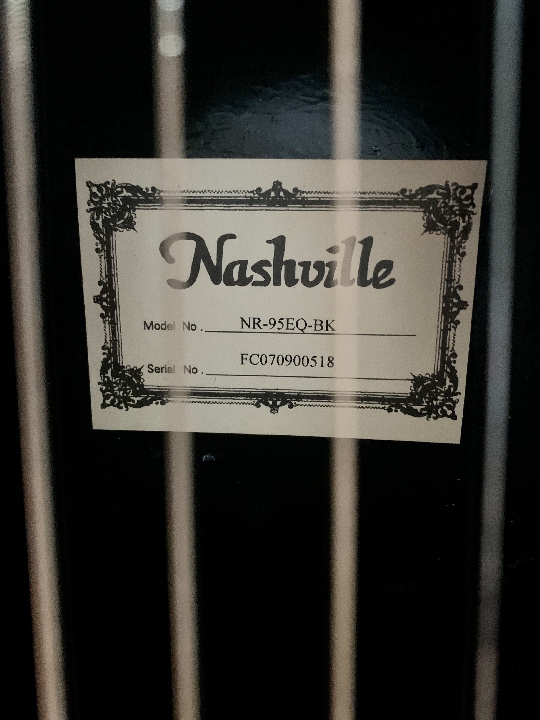 ขายกีต้าร์โปร่งไฟฟ้า Nashville รุ่น NR-95EQ-BK ของประเทศอังกฤษ