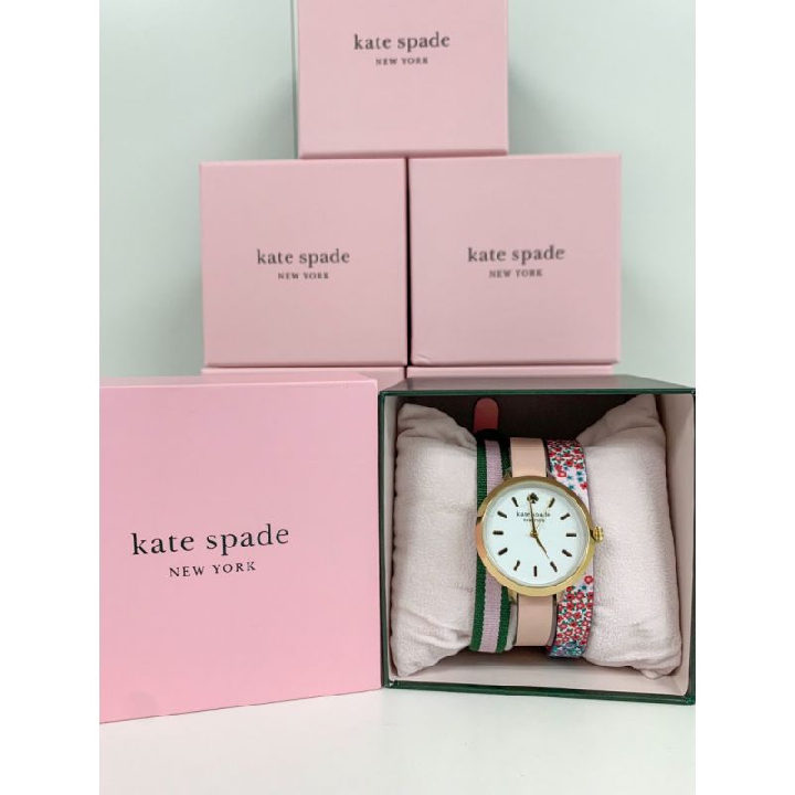 Kate Spade New York Greene Quartz White Dial Ladies Watch And Strap Set